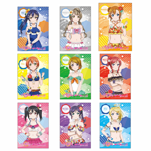 『ラブライブ!スクールアイドルフェスティバルALL STARS』スクエアカンバッジ μ’s 水着 ver BOX
