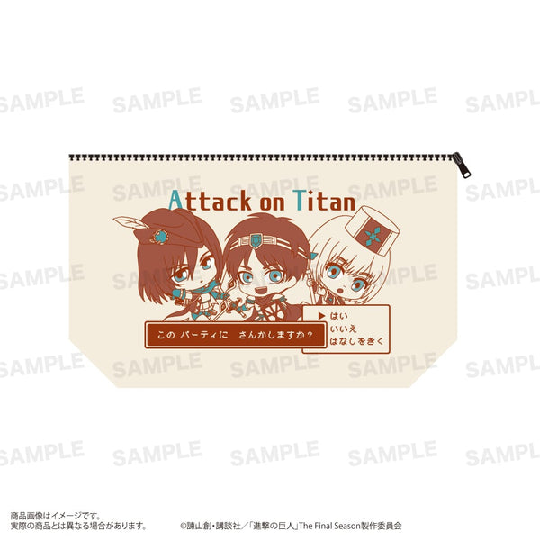 『進撃の巨人』船底ポーチ<きゃらほっぴん!> A (エレン / ミカサ / アルミン)