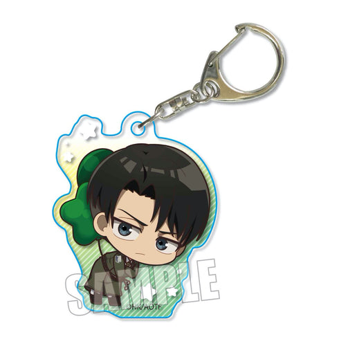 "Attack on Titan" Pukasshu Acrylic Keychain: Levi A (Balloon Ver.)