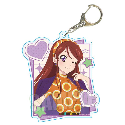 『アイカツ! 10th STORY ~未来へのSTARWAY~』 ちょいデカアクリルキーホルダー /紫吹 蘭 レトロポップver.