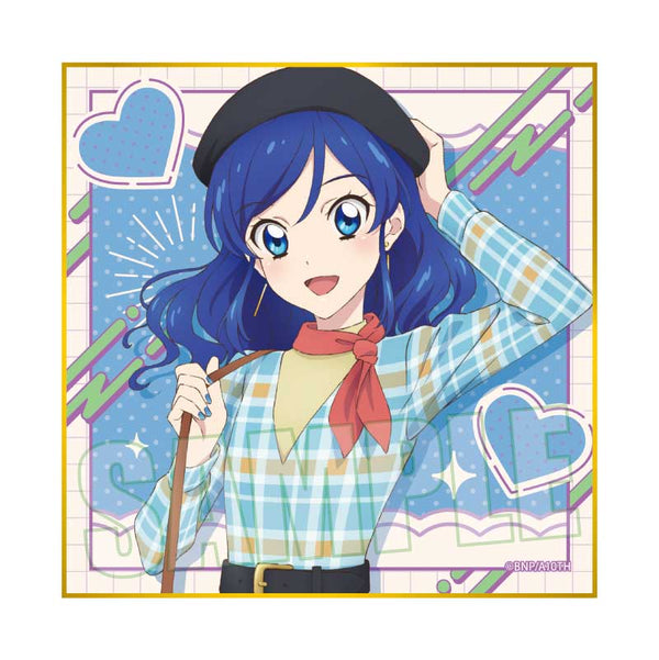 『アイカツ! 10th STORY ~未来へのSTARWAY~』 ミニ色紙 /霧矢 あおい レトロポップver.