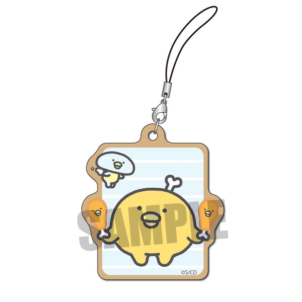 『チキップダンサーズ』木札ストラップ / ほねチキン&水と油のようせい