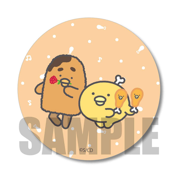 『チキップダンサーズ』缶バッジ / ほねチキン&くしかつ