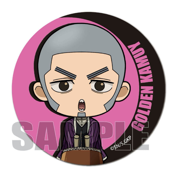 『ゴールデンカムイ』缶バッジ 楽器ver. 白石由竹