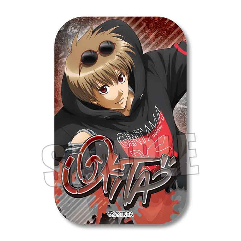 銀魂』スクエア缶バッジ / 沖田総悟 スケーターver. – Anime Store JP