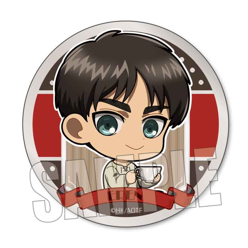 進撃の巨人エレン・イェーガーまるかく缶バッジ3点セット