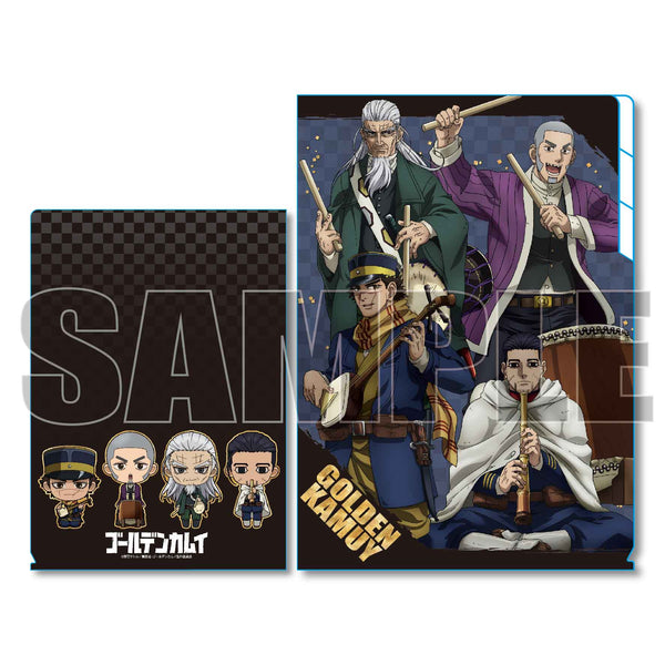 『ゴールデンカムイ』クリアファイル3ポケット 楽器ver. A(杉元&白石&土方&尾形)