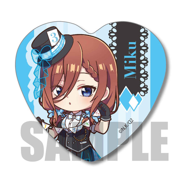 『五等分の花嫁∬』ハート缶バッジ 中野 三玖 マジシャンver.