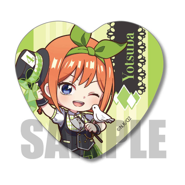 『五等分の花嫁∬』ハート缶バッジ 中野四葉 マジシャンver.