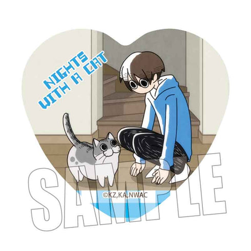 『夜は猫といっしょ』トレーディングハート缶バッジ BOX