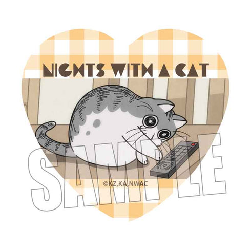 『夜は猫といっしょ』トレーディングハート缶バッジ BOX