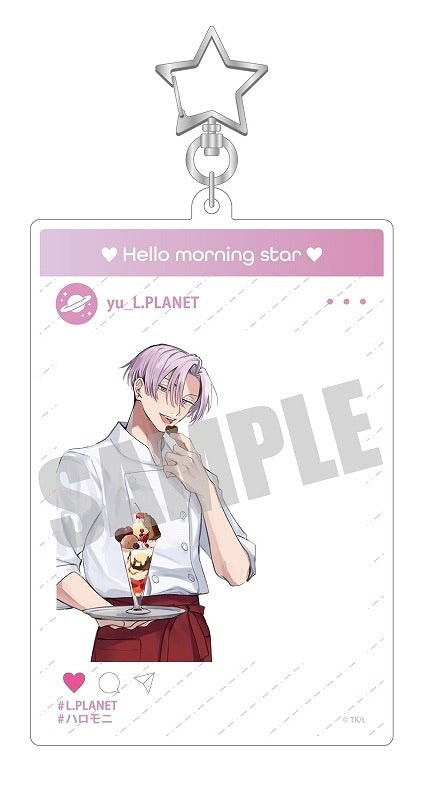 『ハローモーニングスター』SNS風アクリルキーホルダー ゆう Cafe ver.