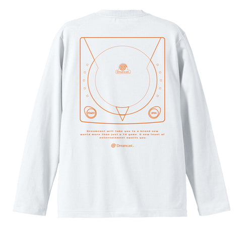 『ドリームキャスト』リブなしロングスリーブTシャツ WHITE