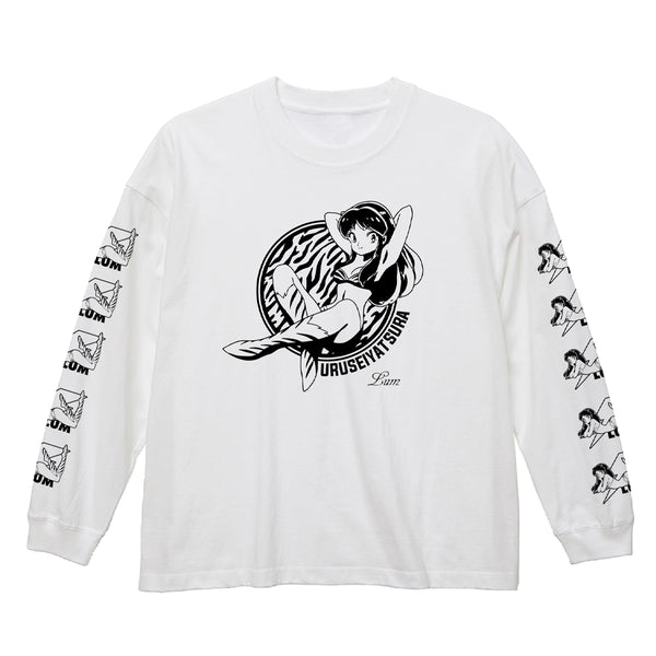 『うる星やつら』ラム ビッグシルエットロングスリーブTシャツ WHITE