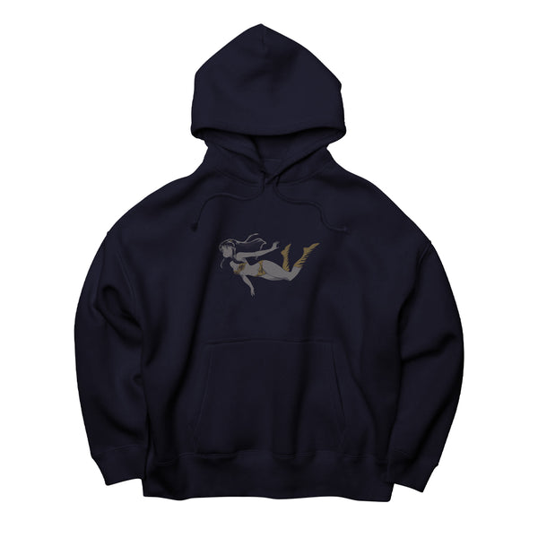 『うる星やつら』ビッグシルエットプルオーバーパーカー NAVY