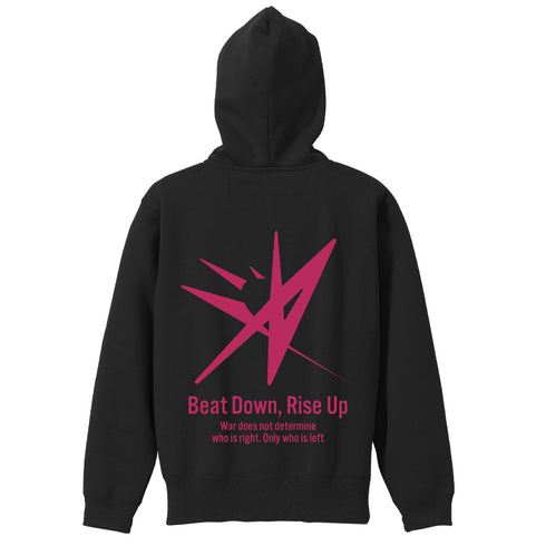『ヘブンバーンズレッド』31A 部隊ロゴ ジップパーカー BLACK