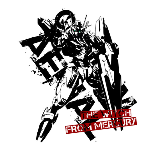 『機動戦士ガンダム 水星の魔女』ガンダム・エアリアル Tシャツ WHITE