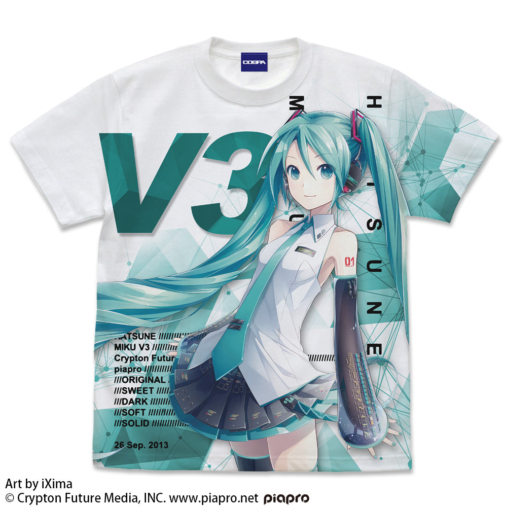 初音ミク V3』初音ミク V3 フルグラフィックTシャツ Ver.3.0 – Anime