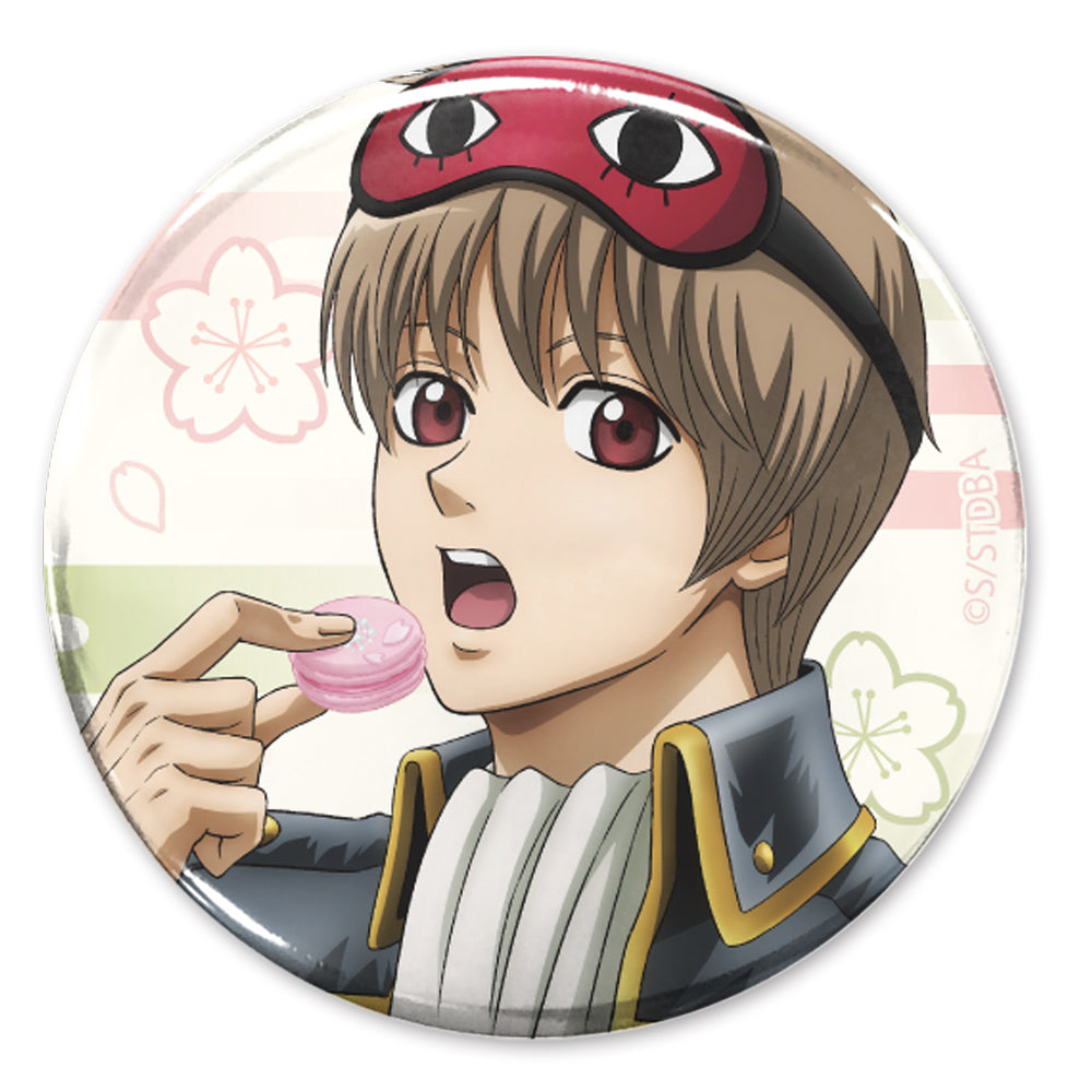 銀魂．』沖田総悟 65mm缶バッジ 桜マカロン～タバスコを添えて