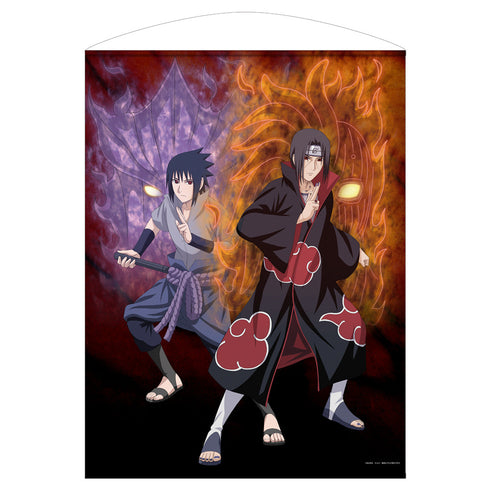 『NARUTO-ナルト- 疾風伝』描き下ろし うちはサスケ&うちはイタチ 100cmタペストリー