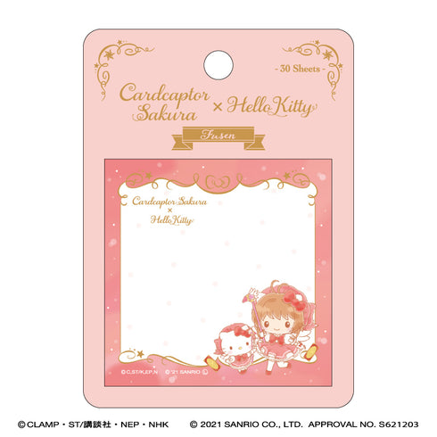 『カードキャプターさくら × サンリオキャラクターズ』スクエア付箋/ハローキティ