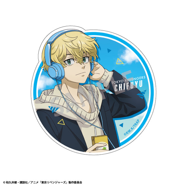 "Tokyo Revengers" Acrylic Coaster: ENJOY MUSIC - Original Illustration by Chifuyu Matsuno