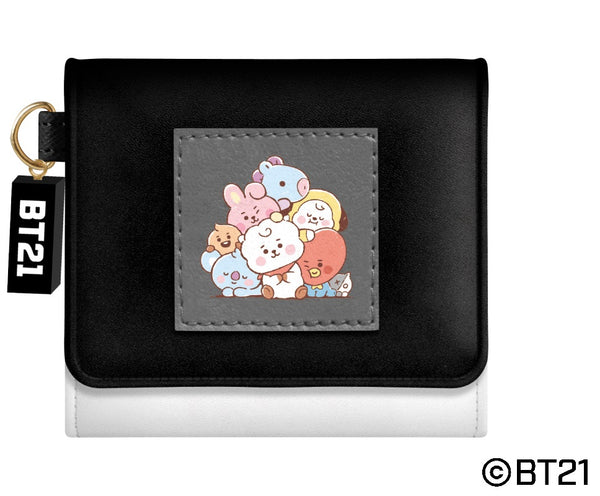 『BT21』三つ折り財布 モノトーン