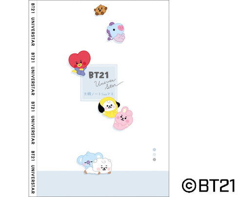『BT21』ロゴテープ方眼ノート/コロコロ