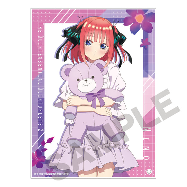 『五等分の花嫁∬』アクリルパネル 中野二乃 ぬいぐるみ抱っこ 立ち絵