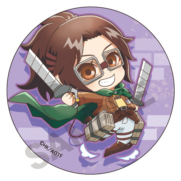 『進撃の巨人』缶バッジ ハンジ・ゾエ ぴょんキャラ