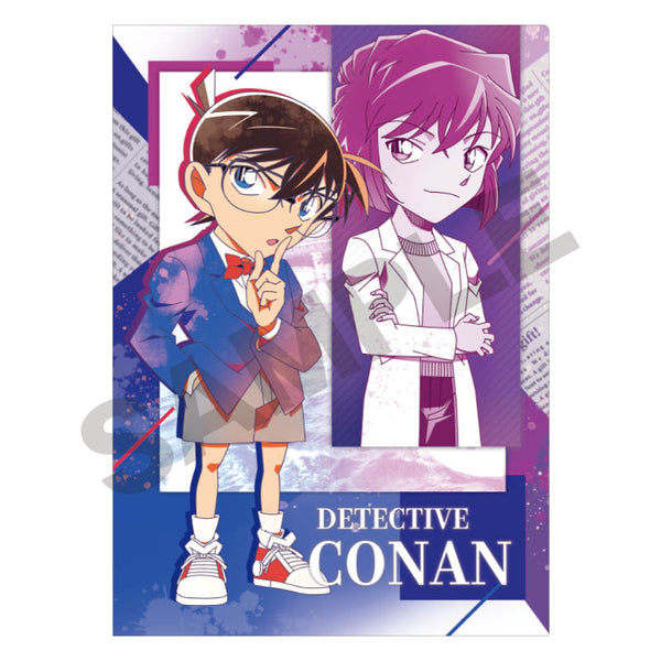 "Detective Conan" Single Clear File: Conan & Haibara (Watercolor)
