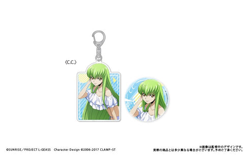 『コードギアス 反逆のルルーシュ』アクリルキーホルダー&缶バッジセット C.C