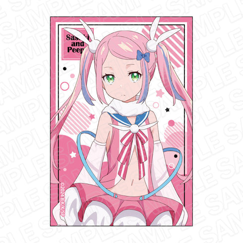 『佐々木とピーちゃん』 スクエアカンバッジ マジカルピンク