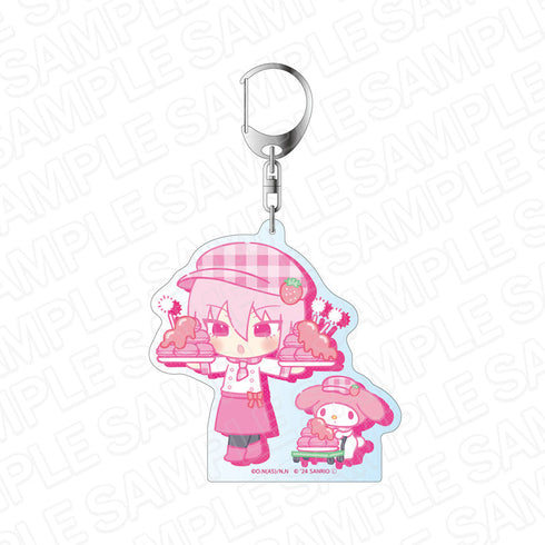 アニメ『魔入りました!入間くん』×サンリオキャラクターズ デカキーホルダー アスモデウス・アリス×マイメロディ sweets ver.