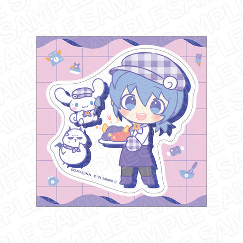 アニメ『魔入りました!入間くん』×サンリオキャラクターズ ダイカットステッカー 鈴木 入間×シナモロール sweets ver.