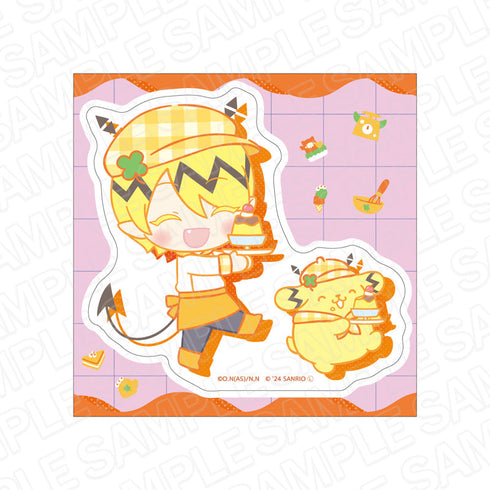 アニメ『魔入りました!入間くん』×サンリオキャラクターズ ダイカットステッカー シャックス・リード×ポムポムプリン sweets ver.