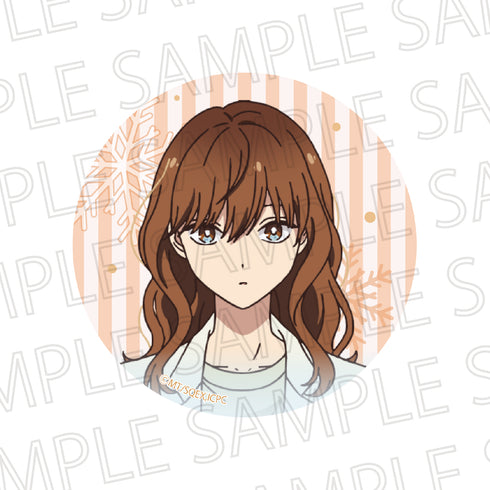 『氷属性男子とクールな同僚女子』グリッターカンバッジ 冬月さん