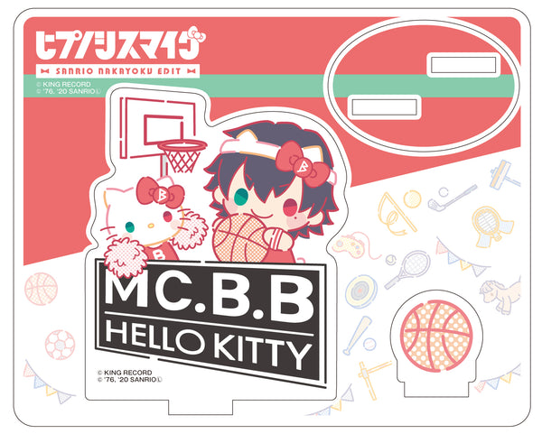 「ヒプノシスマイク SANRIO NAKAYOKU EDIT」アクリルスタンド 山田 一郎×ハローキティ スポーツ&チアver.