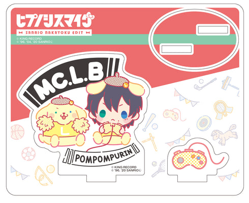 「ヒプノシスマイク SANRIO NAKAYOKU EDIT」アクリルスタンド 山田 三郎×ポムポムプリン スポーツ&チアver.