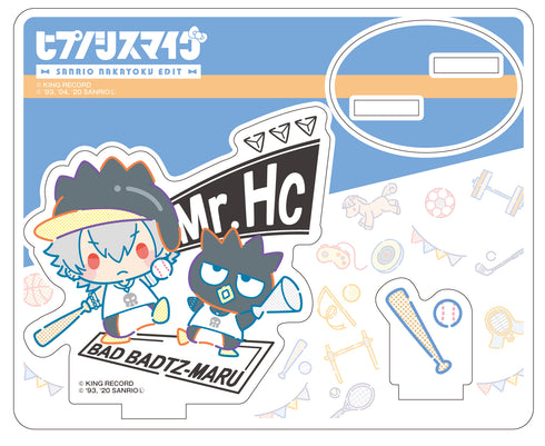 「ヒプノシスマイク SANRIO NAKAYOKU EDIT」アクリルスタンド 碧棺 左馬刻×バッドばつ丸 スポーツ&チアver.