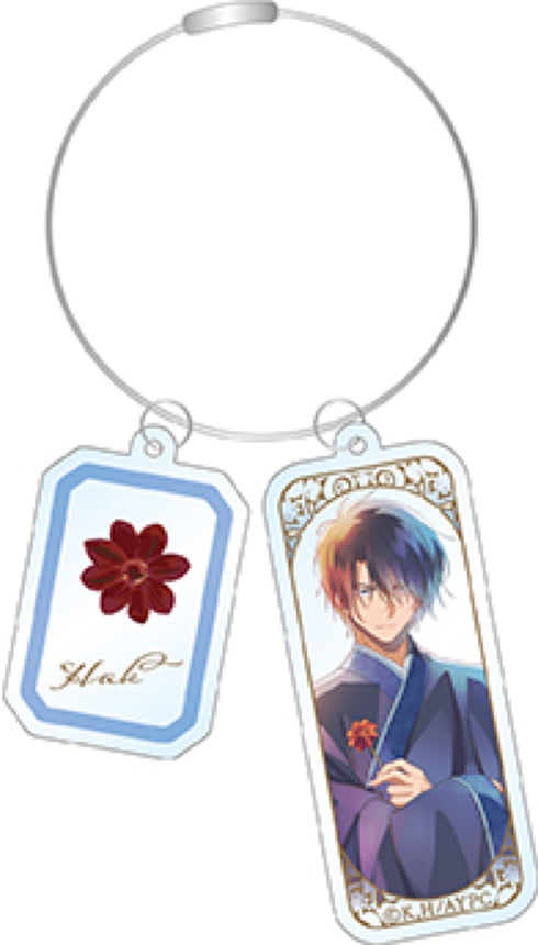 『暁のヨナ』ハク ワイヤーキーホルダー PALE TONE series flower ver.