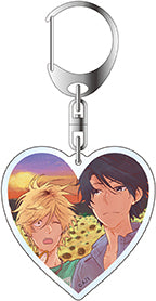 「ひとりじめマイヒーロー」ハート型アクリルキーホルダー 大柴康介 & 勢多川正広 夕暮れ ver.