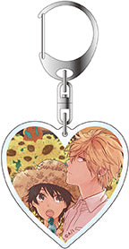 「ひとりじめマイヒーロー」ハート型アクリルキーホルダー 支倉麻也 & 大柴健介 夕暮れ ver.