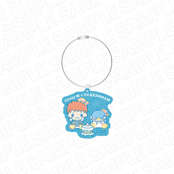 『ヒプノシスマイク SANRIO NAKAYOKU EDIT』ワイヤーキーホルダー 毒島 メイソン 理鶯 × タキシードサム