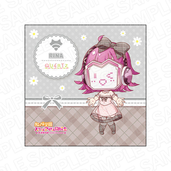 『ラブライブ!虹ヶ咲学園スクールアイドル同好会』マイクロファイバー 天王寺璃奈 QU4RTZデフォルメ ver