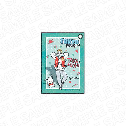 『東京リベンジャーズ』サンリオキャラクターズコラボ 合皮パスケース 花垣武道・ポチャッコ