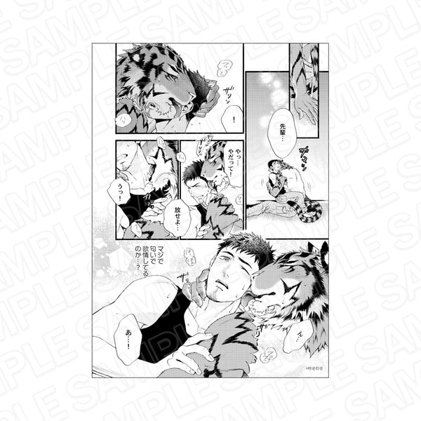 『グランツ6周年記念展』モノクロ複製原画 虎とガテンB