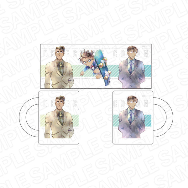 『名探偵コナン』マグカップ PALE TONE series 江戸川コナン&高木渉&白鳥任三郎 警察 ver.