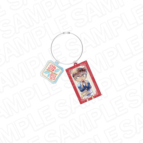 『名探偵コナン』ワイヤーキーホルダー PALE TONE series 江戸川コナン flower ver.