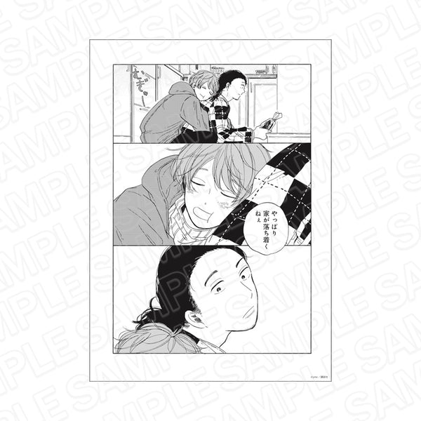 『ハニーミルク展』モノクロ複製原画 ヒゲと鈴としゃぼん玉